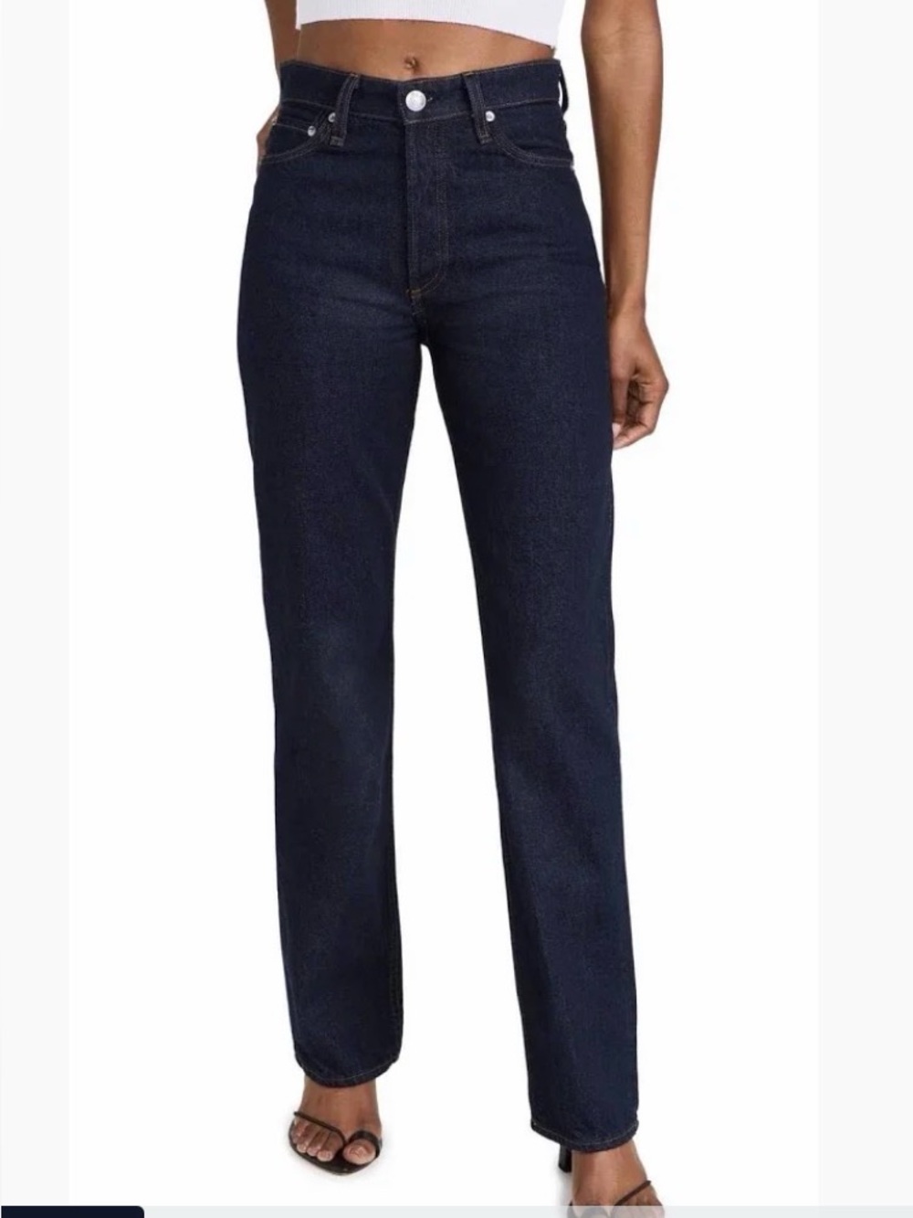Rag & Bone Women's Icon Alex High-rise Straight Jeans color Rinse